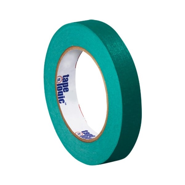Tape Logic Masking Tape, 3/4x60 yd., PK12, 3/4" W x 60 yds L, Dark Green, 12 PK T93400312PKE - main